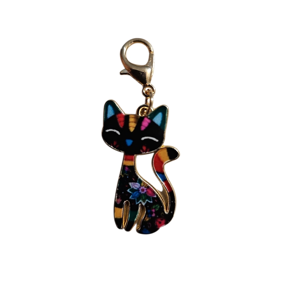 Colorful Cat Charm Pendant